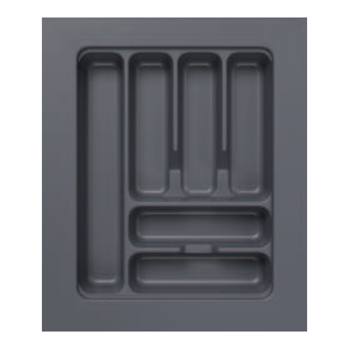 450X535mm Anti Skid Dark Grey Matt PVC Cutlery Tray