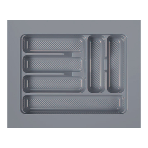 450X535mm Anti Skid Light Grey Glossy PVC Cutlery Tray