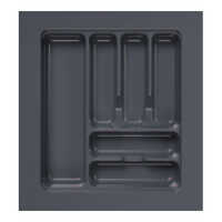 500x535mm Anti Skid Dark Grey Glossy Pvc Cutlery Tray