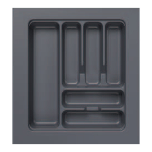 500X535mm Anti Skid Dark Grey Matt PVC Cutlery Tray