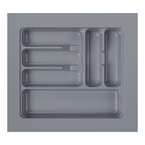 500X535mm Anti Skid Light Grey Glossy PVC Cutlery Tray