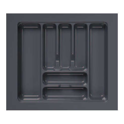 600X535mm Anti Skid Dark Grey Glossy PVC Cutlery Tray