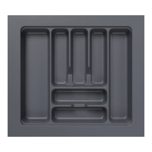 600X535mm Anti Skid Dark Grey Matt PVC Cutlery Tray