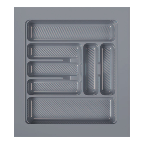 600X535mm Anti Skid Light Grey Glossy PVC Cutlery Tray
