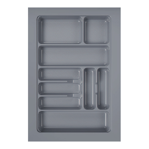 800X535mm Anti Skid Light Grey Glossy PVC Cutlery Tray