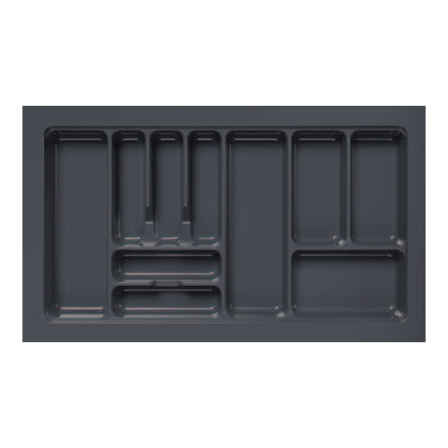 900X535mm Anti Skid Dark Grey Glossy PVC Cutlery Tray