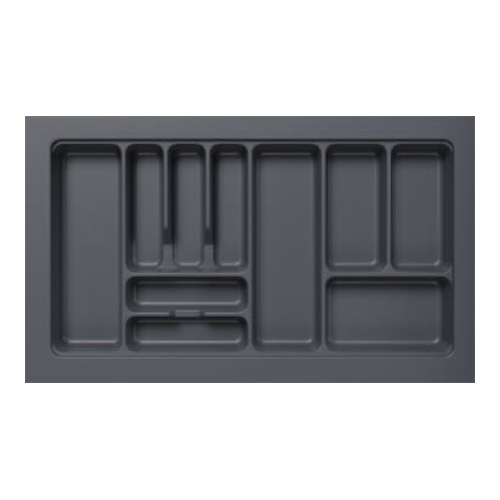 900X535mm Anti Skid Dark Grey Matt PVC Cutlery Tray