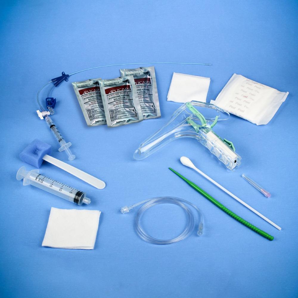 Plastic HSG Procedure Kit With Flexible HSG Catheter HSG Procedure Tray With Shapeable HSG Catheter