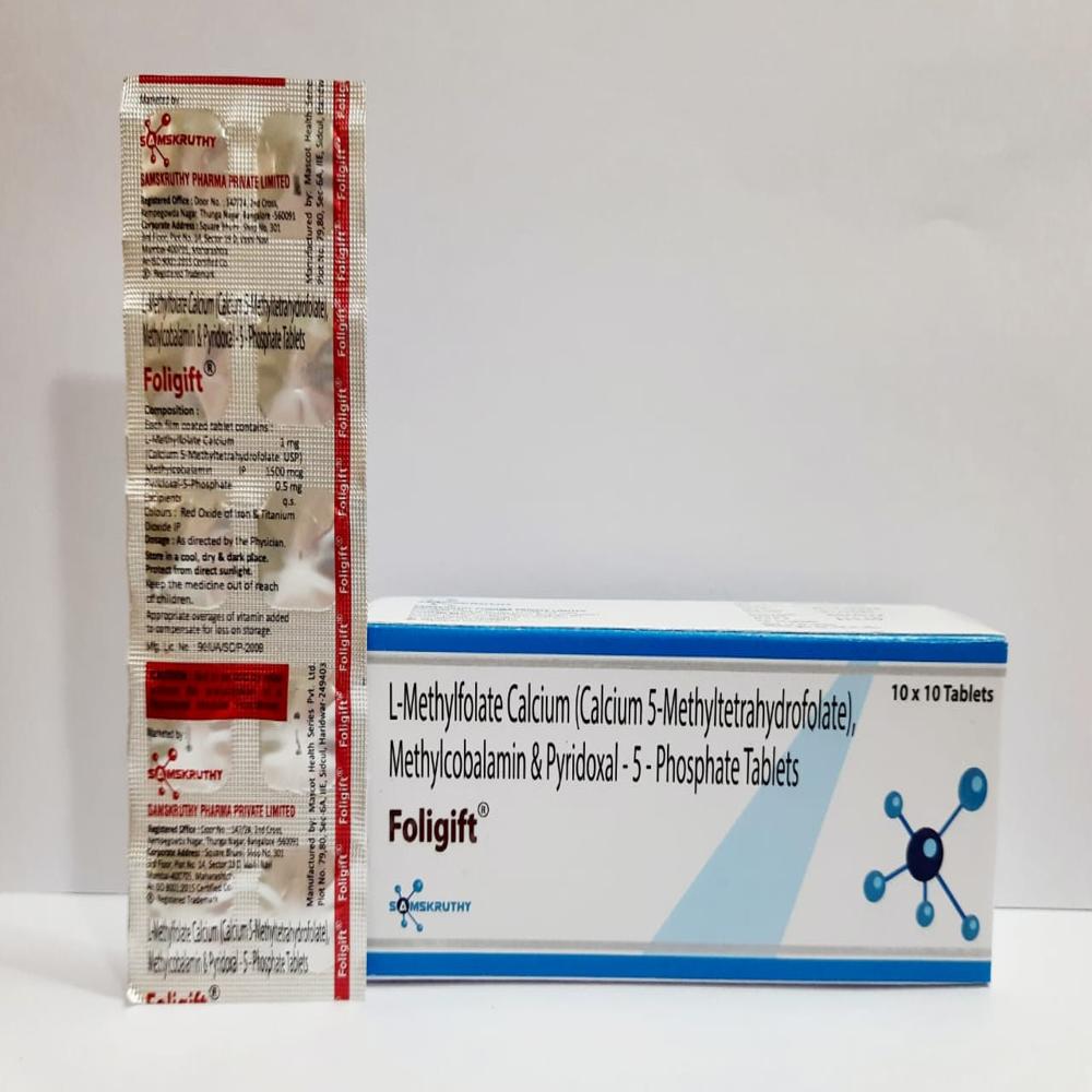 L-Methylfolate 1mg + Methylcobalamin 1500 mcg + Pyridoxal-5 Phosphate 0.5 mg