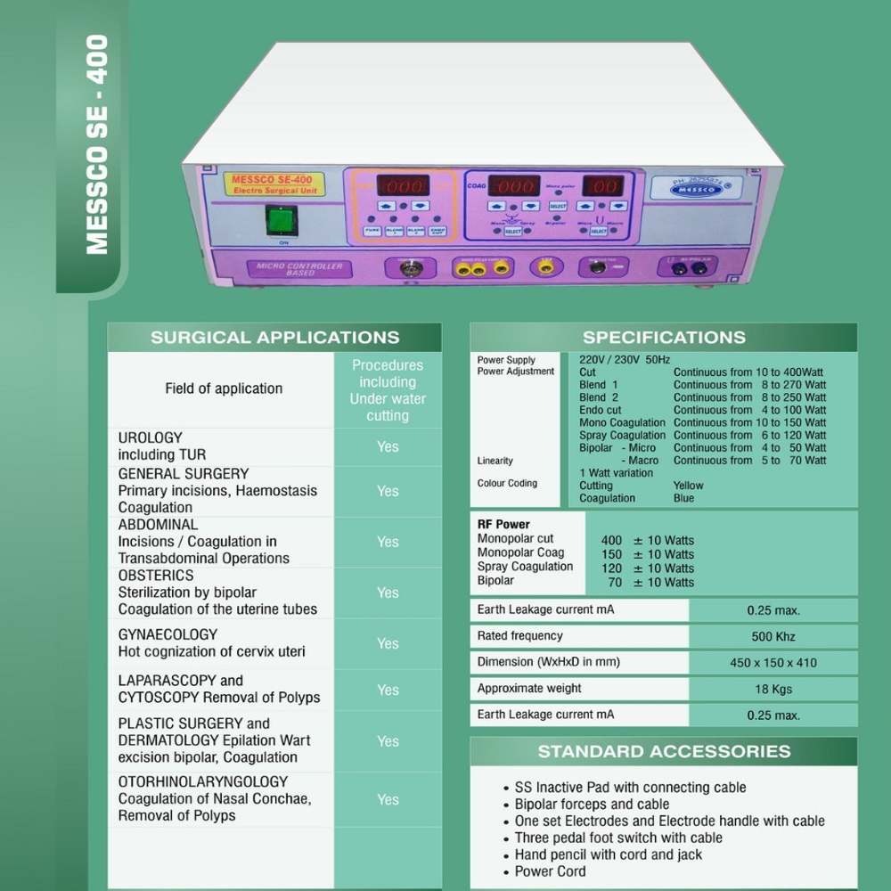 Diathermy Machine Endosurg 400watts