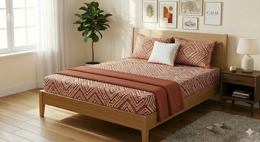 17x27 Inch Floral Printed Bedsheet