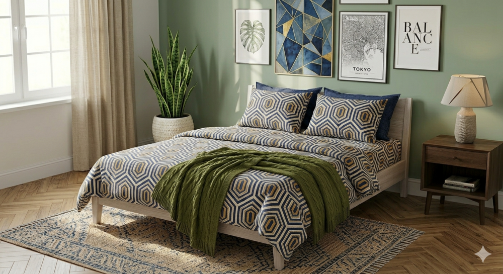 17x27 Inch Floral Printed Bedsheet