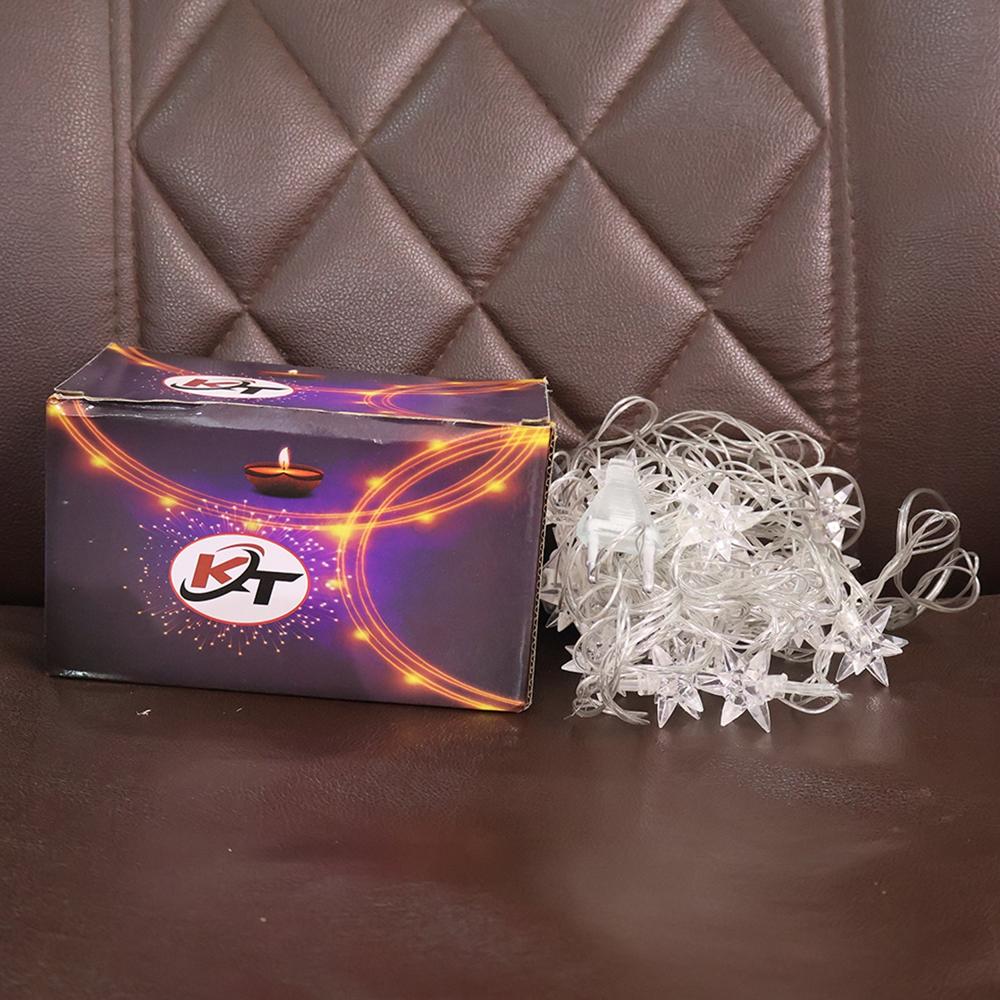 Multicolor LED Decorative String Light with Star-Shaped Covers (8 Meter)