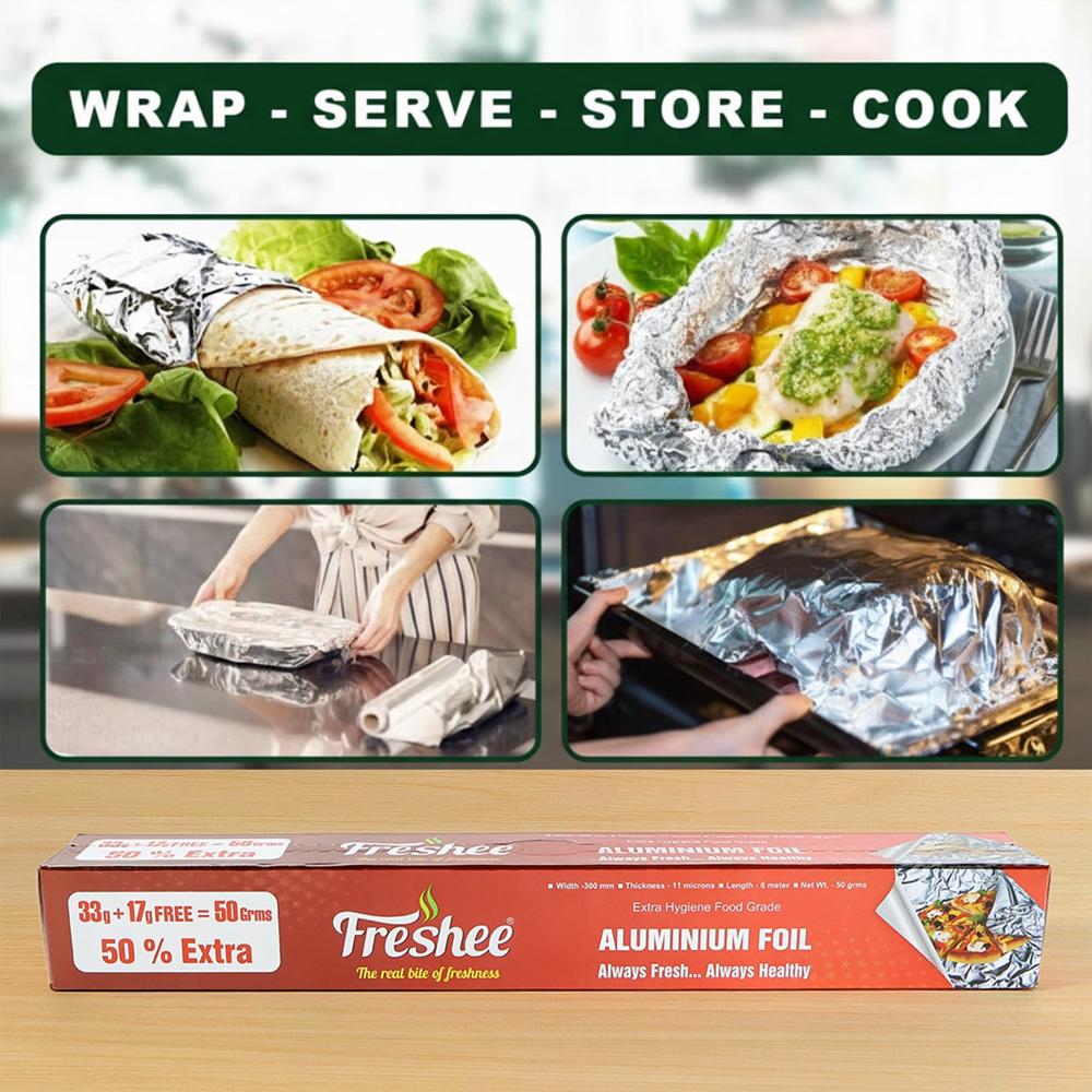 Freshee Premium Aluminium Foil  Twin Pack 2 Pc (Net 50 g each)