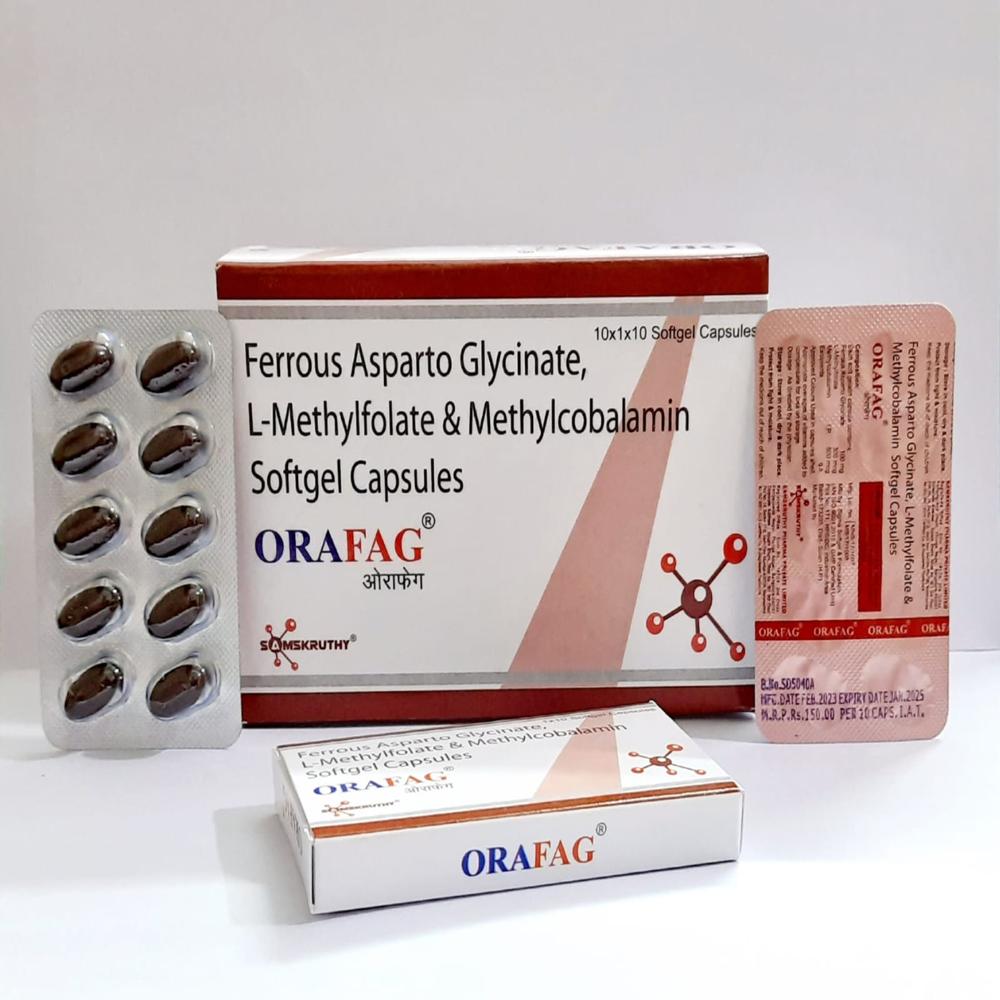 Ferrous AspartoglycinateEq to Elemental Iron 100 mg + L-Methylfolate 300 mcg + Methylcobalamin  500 mcg 