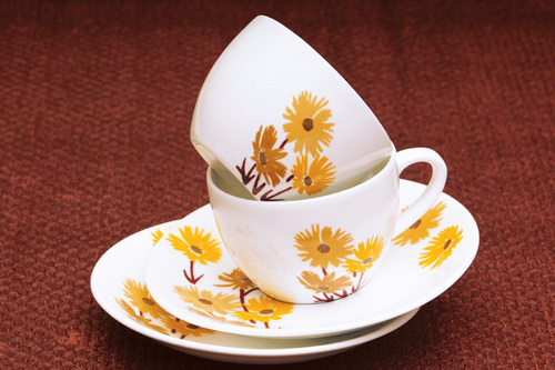 कप तश्तरी - कॉफी क्रीम