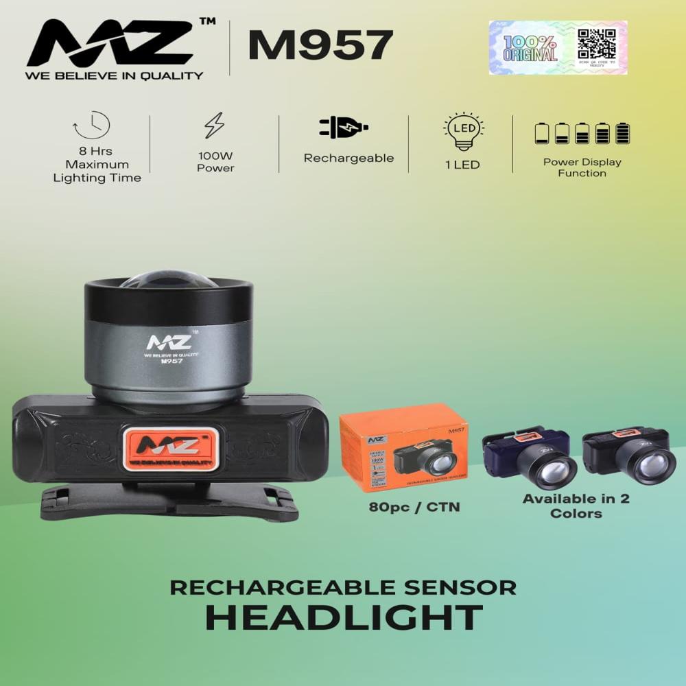 MZ M957 RECHARGEABLE HEAD LIGHT
