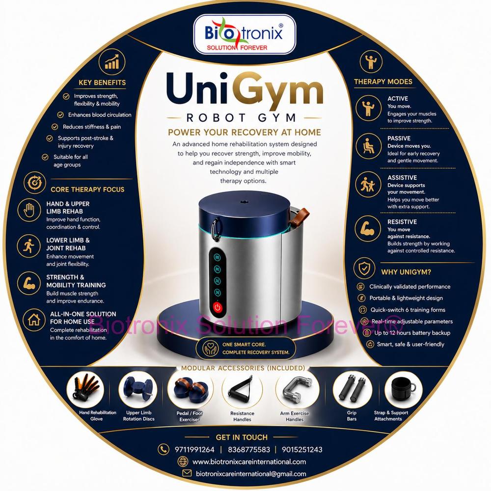 UniGym Compact Rehabilitation Robot for Physiotherapy Clinics