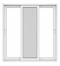 3 Track Sliding Window With Two Glass Panels And With Mesh