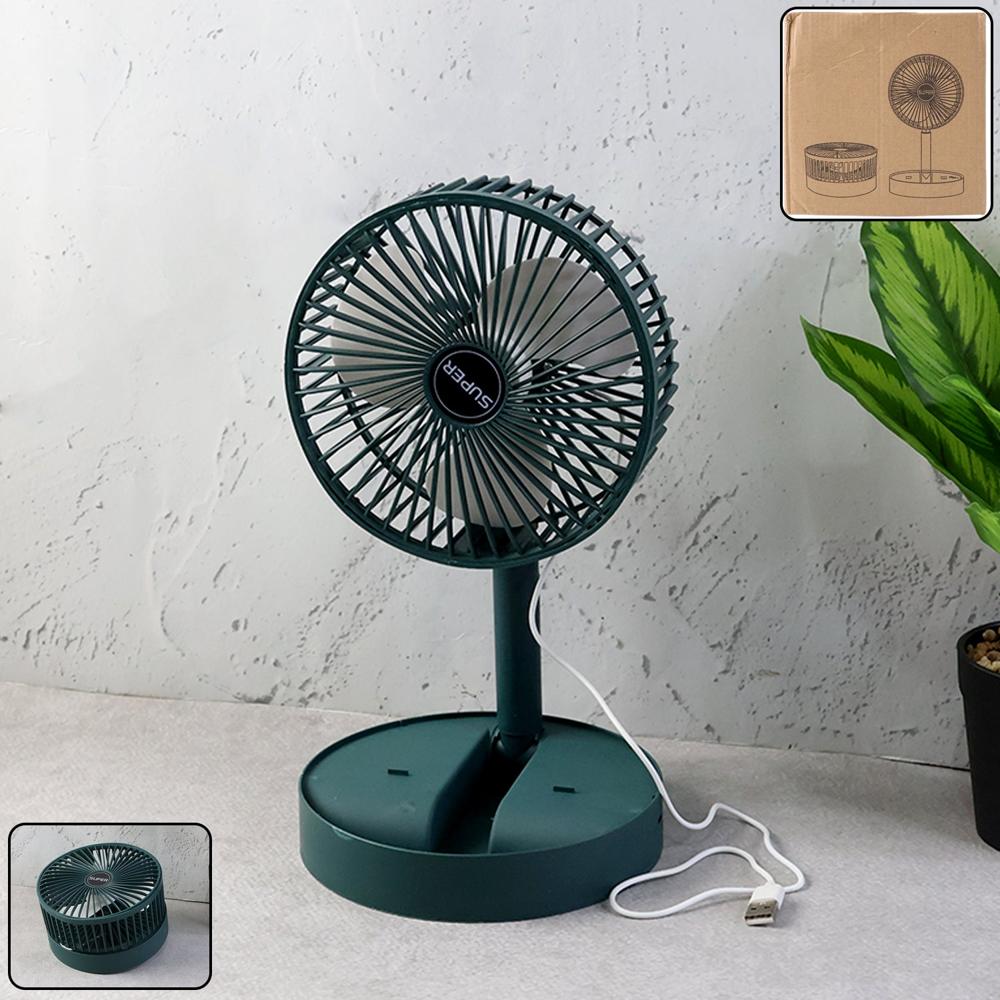 Foldable Mini Desk Fan With Adjustable Height And Angle (1 Pc) - Color: Mix