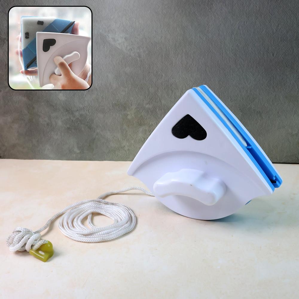 Double Face Glass Cleaner Window Squeegee, Magnetic Window Washing Equipment - Color: Mix