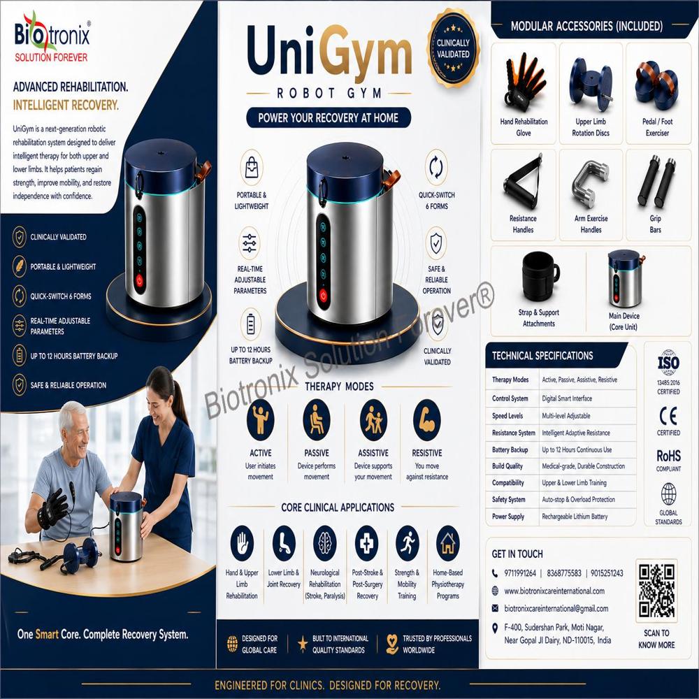 UniGym Robotic Physiotherapy Equipment for Home Rehabilitation