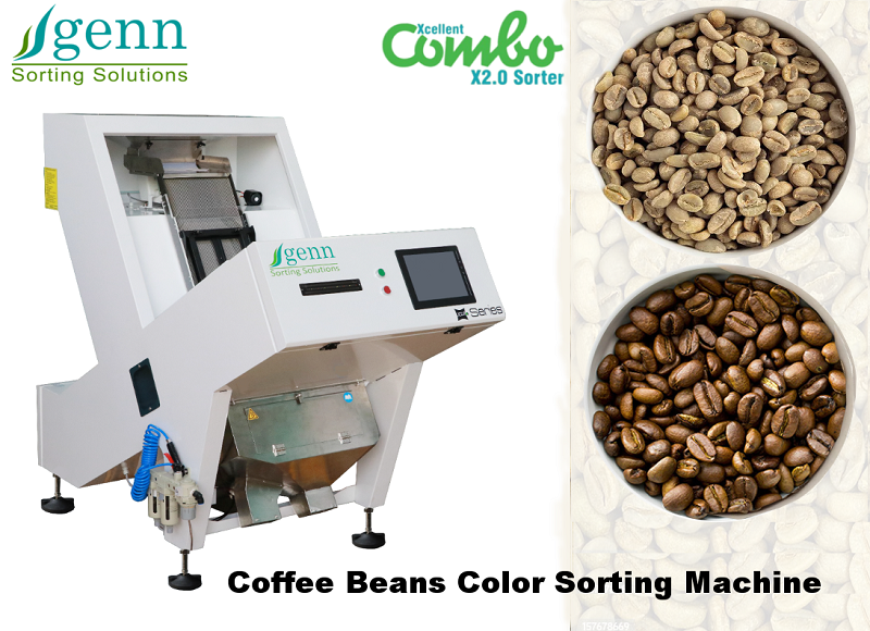 Coffee Bean Color Sorter Machine - Accuracy: 99.9  %
