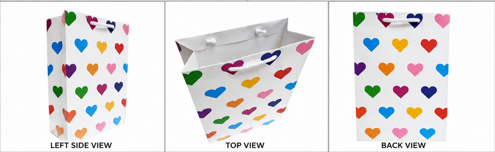 Shopping Paper Carry Bag - Multicolor, 6"ã9"ã3.2" | Recyclable, Extremely Durable, Eco-friendly With Stylish Rope Handles