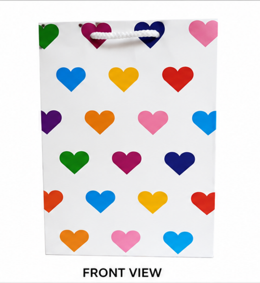 Shopping Paper Carry Bag - Multicolor, 6"ã9"ã3.2" | Recyclable, Extremely Durable, Eco-friendly With Stylish Rope Handles