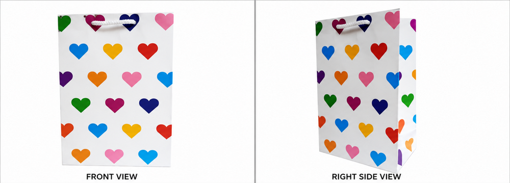 Shopping Paper Carry Bag - Multicolor, 6"ã9"ã3.2" | Recyclable, Extremely Durable, Eco-friendly With Stylish Rope Handles