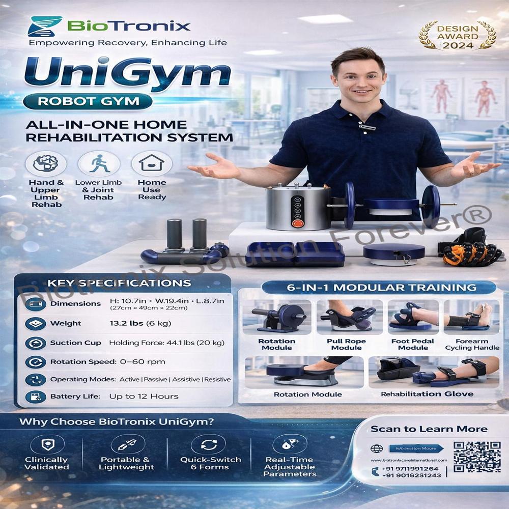 UniGym Advanced Robot Gym for Stroke and Paralysis Rehabilitation