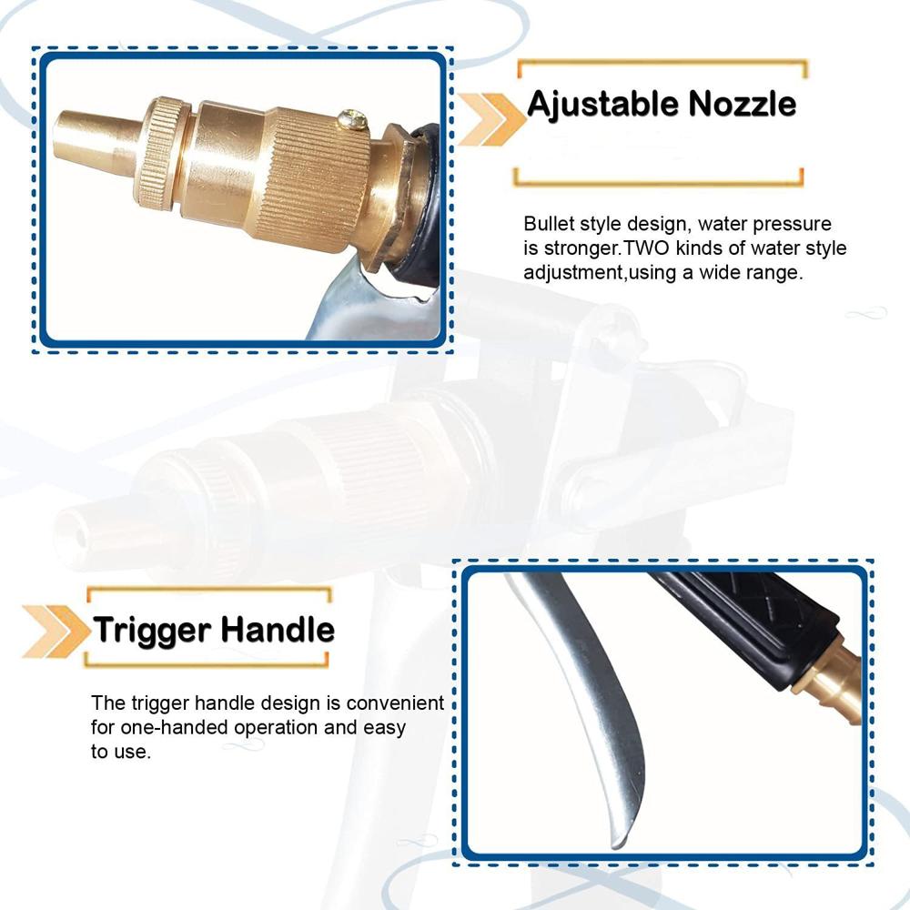 Water Spray G-Un Trigger High Pressure Water Spray Gun For Car / Bike / Plants - Color: Mix