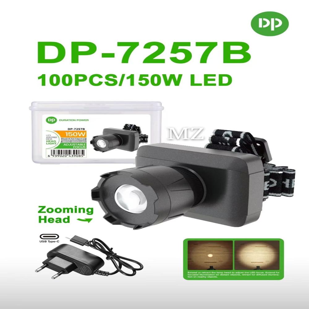 DP-7257B RECHARGEABLE HEAD LIGHT
