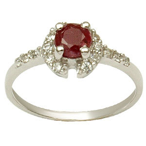 925 Silver Couple Ring Ruby & Emerald Silver Ring 925 Sterling Silver Pink Gemstone Rings Gender: Women