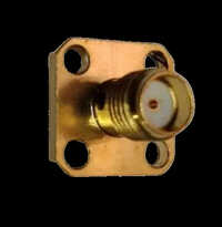 Edge Feed Four Hole SMA Female Connector