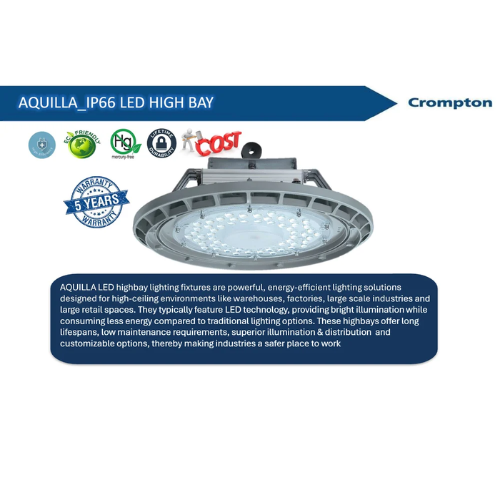 150W Crompton IP66 LED High Bay Light,Lens Type