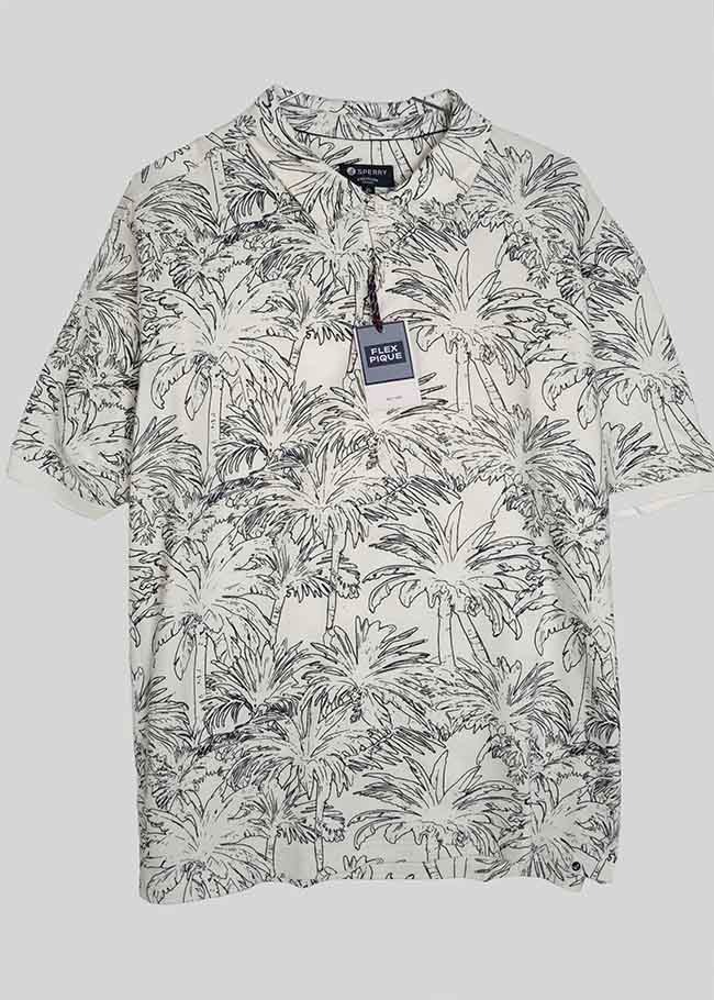 M11633 | Mens Printed Stretch Polo