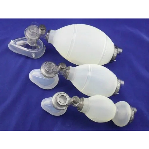 Resustetor Ambu Bag - Premium Silicon, Disposable Design, Plain White Color | Essential Emergency Respiratory Support Tool