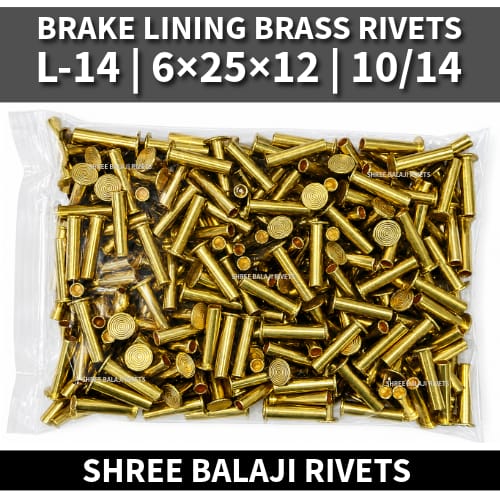 L-14 Brake Lining Brass Semi Hollow Rivets