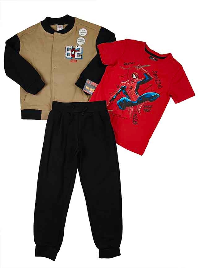 Car's, Hot Wheel, MARVEL, SONIC, SPIDER-MAN Character Printed Boys 3 Pc Jogging Sets