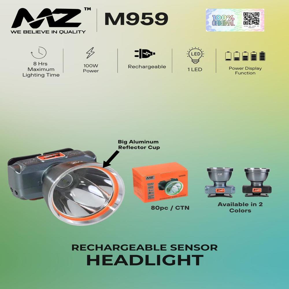 MZ M959 RECHARGEABLE HEADLIGHT