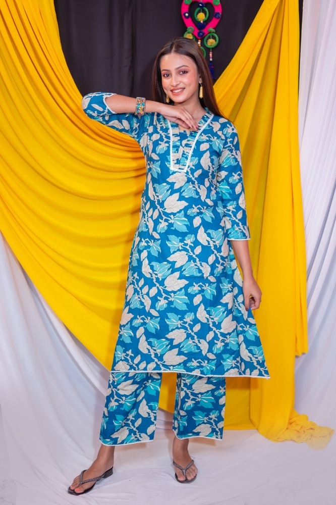 Rayon A-Line Pant Set With Pocket