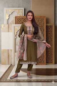 Designer Roman Silk Kurta Set