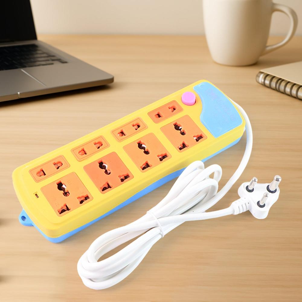 Multi Socket Extension Board (8 Socket / 1 Pc) - Color: Mix