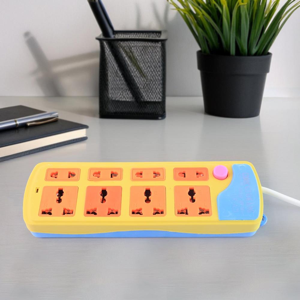 Multi Socket Extension Board (8 Socket / 1 Pc) - Color: Mix