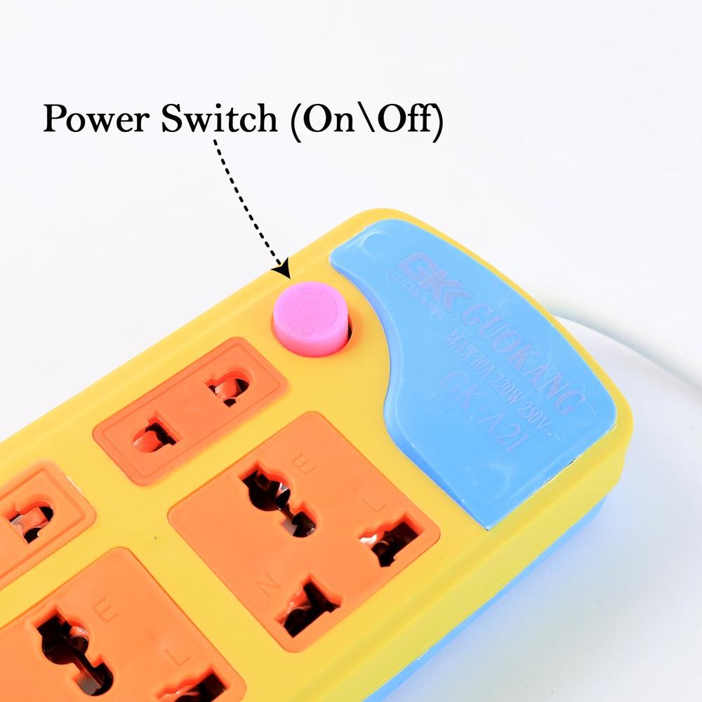 Multi Socket Extension Board (8 Socket / 1 Pc) - Color: Mix