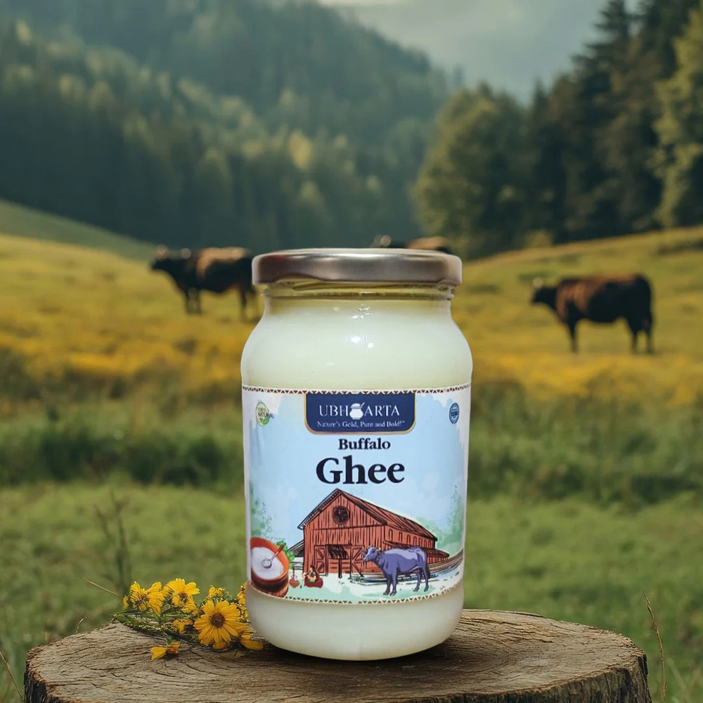 1 Ltr Ubharta Buffalo Bilona Ghee