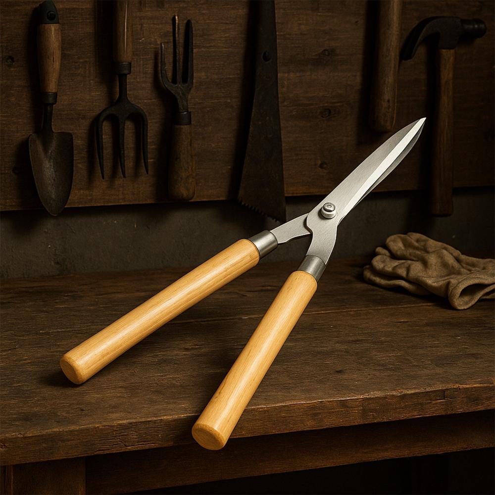 Wooden Handle Hedge Shears, Bush Clipper - Color: Mix