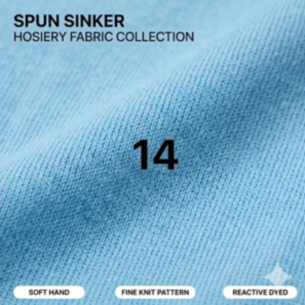 Spun Sinker Hosiery Fabric