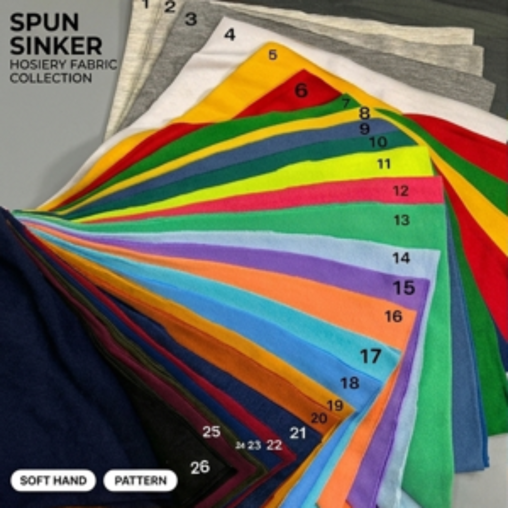 Spun Sinker Hosiery Fabric
